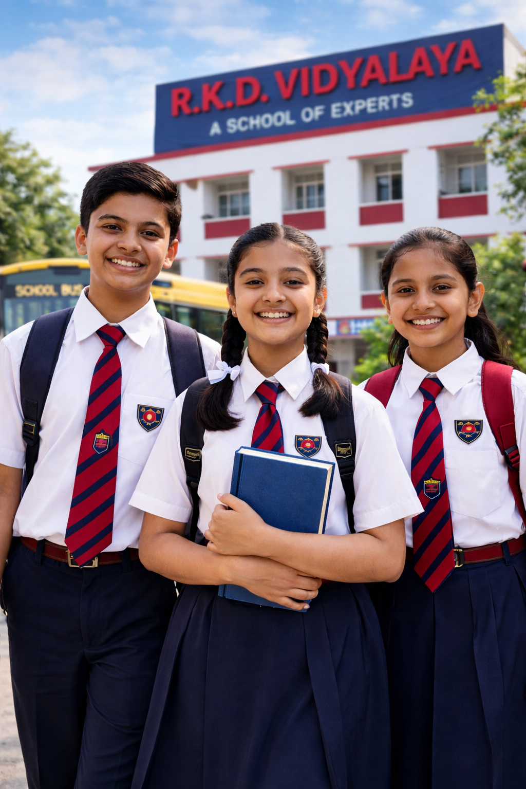 Happy Students at RKD Vidyalaya